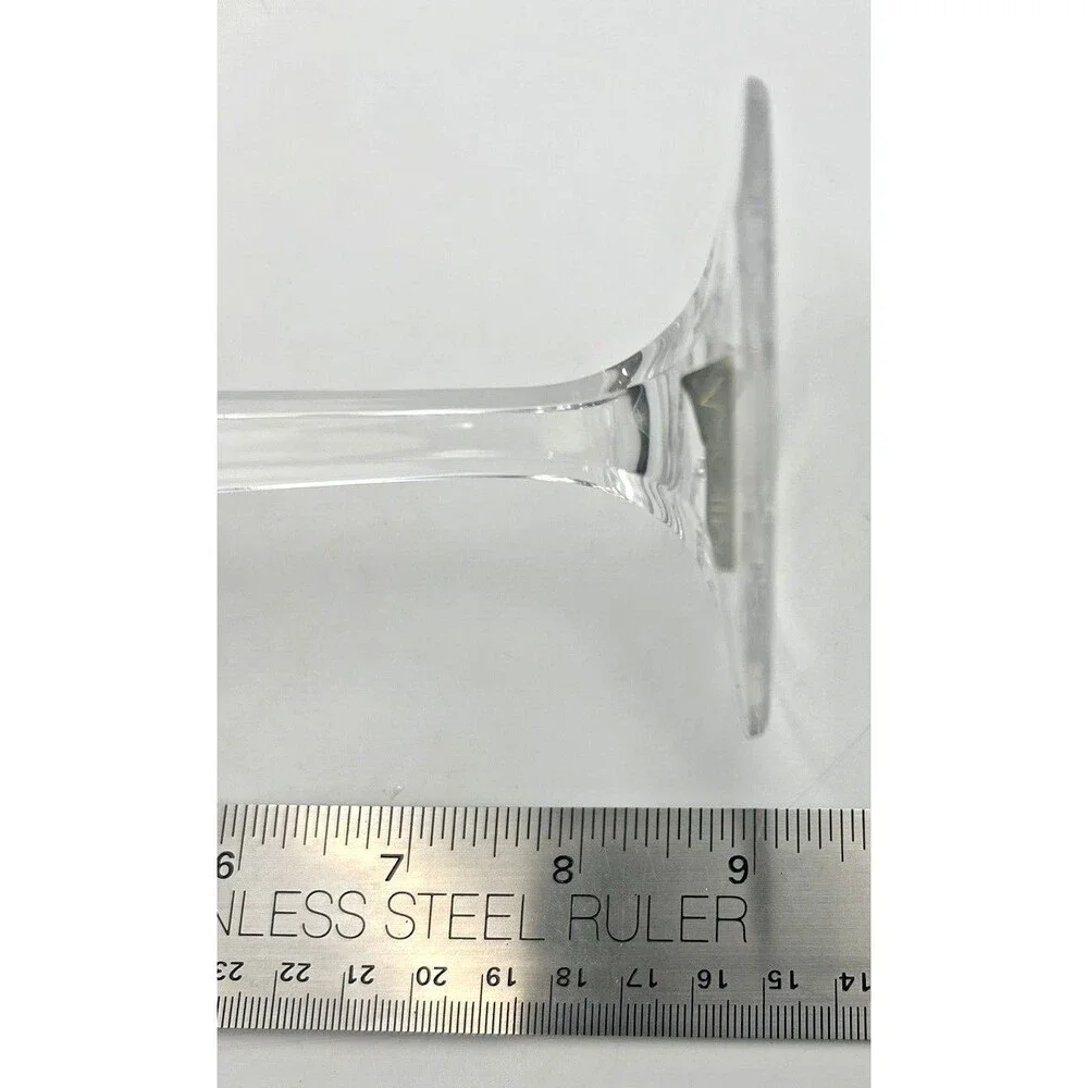 4 Vintage Mikasa Wine Goblets Uptown Crystal Glasses Vertical Cut Swirl Clear 9